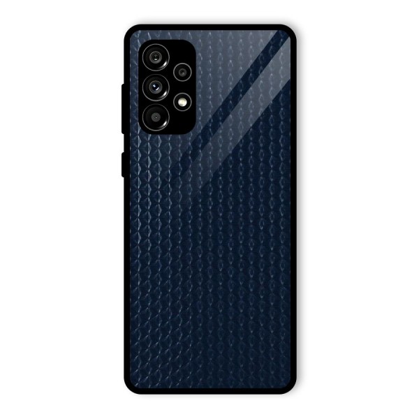 Blue Pattern Glass Back Case for Galaxy A73 5G